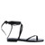 Women's Marc Fisher Mireya Ankle Wrap Flat Black Sandal side