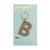 Lucky Feather B Glitter Keychain