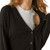 Women's Lucky Brand Cloud Soft Relaxed Jet Black Cardigan closeup