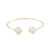 Golden Stella Stone Oval Cuff White Opal Main