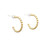 Golden Stella Brass Ball Mini Hoop Main