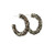 Golden Stella Glitter Hoops Main