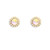 Golden Stella Crystal Trimmed Bead Studs Main