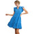Women's Umgee Tiered Flutter Sleeve Dress Azure Front