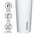 Corkcicle Gloss White 24 oz Cold Cup Tumbler with Straw Information About Bottom of Cup and Insulation