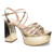 Women's Chinese Laundry No Prob Heeled Gold Sandal