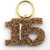 Lucky Feather Gold Glitter Sweet 16 Keychain product