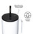 Corkcicle 30 oz Cold Cup XL Gloss White Tumbler with Straw info 2