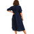 Women's Umgee Tiered Maxi Plus Size Navy Dress back Women's Umgee Tiered Maxi Plus Size Navy Dress back