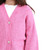 Girls' Mini Molly Knitted Button Front Pink Cardigan detail Girls' Mini Molly Knitted Button Front Pink Cardigan detail