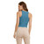 Women's Wishlist Ribbed Cropped Teal Tank back Women's Wishlist Ribbed Cropped Teal Tank back