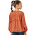 Girls' Hayden V-Cut Neckline Tasseled Rust Blouse back Girls' Hayden V-Cut Neckline Tasseled Rust Blouse back