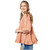 Women's Easel Ruffled Babydoll Tunic Chai Latte Side Women's Easel Ruffled Babydoll Tunic Chai Latte Side