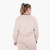 Women's Mono B Elevated Crew Neck Plus Size Natural Sweatshirt back