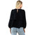 Women's TCEC Blouse with Tier Ruffle Hem Black Back