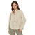 Women's Mustard Seed Collard Button Up Shirt in Beige Front