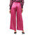 Women's Mystree Wide Leg Satin Pant Fuchsia Back