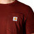 Men's Carhartt Force Relaxed Fit Pocket Big and Tall dark Spice Red Heather Tee patch