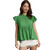 Women's Umgee Solid Ruffle Baby Doll Top Green Main Women's Umgee Solid Ruffle Baby Doll Top Green Main