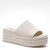 Women's Free People Harbor Flatform Sandals Vanilla White Front Angled
