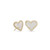 Kendra Scott Ari Heart Stud Gold Iridescent Drusy Earrings