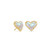 Kendra Scott Ari Heart Stud Gold Dichroic Glass Earrings Kendra Scott Ari Heart Stud Gold Dichroic Glass Earrings