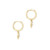 Kendra Scott Ari Heart Huggie Gold Dichroic Glass Earrings side