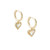 Kendra Scott Ari Heart Huggie Gold Dichroic Glass Earrings