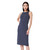 Women's Spanx Aire Side Stripe Midi Dress Dark Storm Main