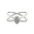Kendra Scott Emilie Double Band Rhodium Platinum Drusy Ring - 6