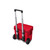 YETI Roadie 32 Wheeled Cooler - Rescue Red Back Angled with Handle