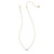 Kendra Scott Mini Elisa Enamel Frame Short Pendant Necklace Gold - Periwinkle Illusion Main