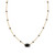 Kendra Scott Mini Elisa Enamel Frame Short Pendant Necklace Gold - Black Banded Agate Pendant Detail Kendra Scott Mini Elisa Enamel Frame Short Pendant Necklace Gold - Black Banded Agate Pendant Detail