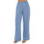Women's Risen Soft Knit Wide Leg Lounge Pants Blue Main