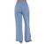 Women's Risen Soft Knit Wide Leg Lounge Pants Blue Back