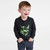 Infant Boy L.L.Bean Glow In The Dark Long Sleeve Graphic T-Shirt Coal Camo Dino Model