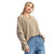 Women's Easel Mineral Washed Thermal Knit Top Faded Olive Main