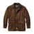 Men's L.L.Bean Double L Waxed-Cotton Upland Coat Maple Brown Front Flat
