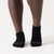Men's Wide Open Solid Cushioned No Show Socks Black Front