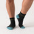 Women's Wide Open Single Stripe Cushioned Quarter Socks Charcoal  Model
