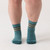 Women's Wide Open Multi Stripe Cushioned Micro Crew Socks Light Teal Front