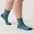 Women's Wide Open Multi Stripe Cushioned Micro Crew Socks Light Teal Side
