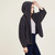 Women's Barefoot Dreams CozyChic Chevron Rib Cardigan Carbon Side