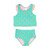 Girls' RuffleButts Racerback Flutter Tankini - Neon Flamingo Stripe Main