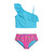 Girls' RuffleButts One Shoulder Ruffle Tankini - Neon Island Time Main