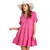 Women's Umgee Mineral Wash Baby Doll Dress Hot Pink Front Women's Umgee Mineral Wash Baby Doll Dress Hot Pink Front