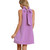 Women's Umgee Sleeveless Back Bow Tie Mini Dress Lavender Back