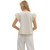 Women's Entro Flutter Sleeve Top Ecru Back