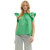 Women's Entro Flutter Sleeve Top - Green Front Women's Entro Flutter Sleeve Top - Green Front