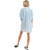 Women's Wishlist Button Up Shirt Mini Dress Blue White Back